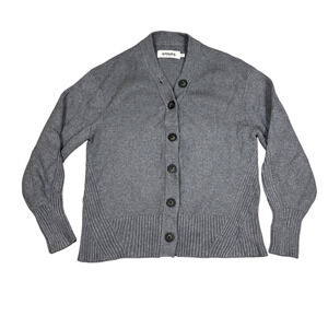 Apparis Womens Anderson Cardigan Sweater Gray Button Front *Read